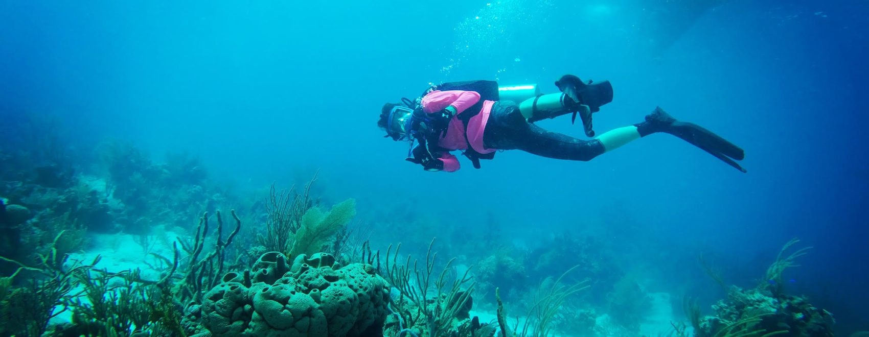 Scuba Diver in the Bahama ocean