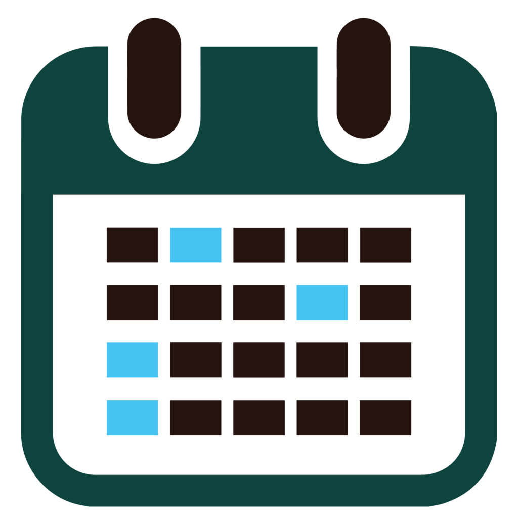 Icon of calendar with selected dates